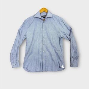 John Varvatos USA Dress Shirt Mens 15 - 32/33 Slim Fit Button Front L/S Check